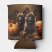 Belgische Herder Puppy Herfst Delight Pompoen Blikjeskoeler (Achterkant)