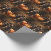 Belgische Herder Puppy Herfst Delight Pompoen Cadeaupapier (Hoek)