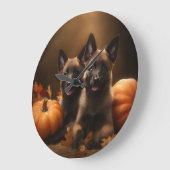 Belgische Herder Puppy Herfst Delight Pompoen Grote Klok (Hoek)