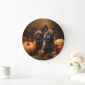 Belgische Herder Puppy Herfst Delight Pompoen Grote Klok (Huis)