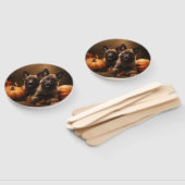 Belgische Herder Puppy Herfst Delight Pompoen Handwaaier (Niet-gemonteerd)