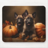 Belgische Herder Puppy Herfst Delight Pompoen Muismat (Voorkant)