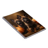 Belgische Herder Puppy Herfst Delight Pompoen Notitieboek (Rechterzijde)