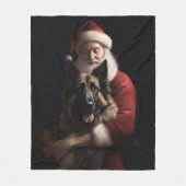 Belgische Herder Sinterklaas Feestelijke Kerstmis Fleece Deken (Voorkant)