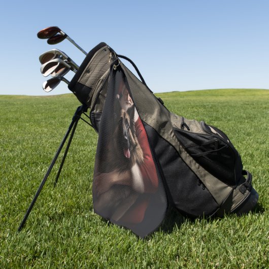 Belgische Herder Sinterklaas Feestelijke Kerstmis Golfhanddoek (Groen)