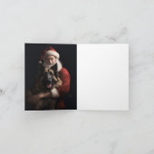 Belgische Herder Sinterklaas Feestelijke Kerstmis Kaart (Binnen)