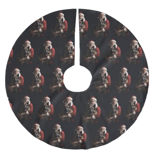 Belgische Herder Sinterklaas Feestelijke Kerstmis Kerstboom Rok (Voorkant)