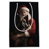 Belgische Herder Sinterklaas Feestelijke Kerstmis Medium Cadeauzakje (Voorkant)