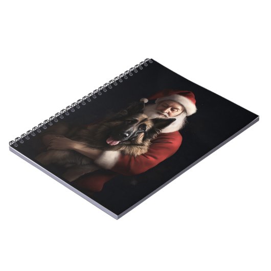 Belgische Herder Sinterklaas Feestelijke Kerstmis Notitieboek (Linkerzijde)