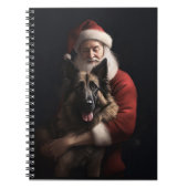 Belgische Herder Sinterklaas Feestelijke Kerstmis Notitieboek (Voorkant)
