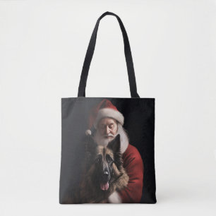 Belgische Herder Sinterklaas Feestelijke Kerstmis Tote Bag