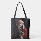 Belgische Herder Sinterklaas Feestelijke Kerstmis Tote Bag (Achterkant)
