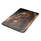 Belgische Herder Sneeuwslee Kerstdecoratie Badmat (Gekanteld)