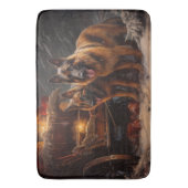 Belgische Herder Sneeuwslee Kerstdecoratie Badmat (Voorkant Verticaal)