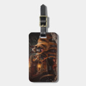 Belgische Herder Sneeuwslee Kerstdecoratie Bagagelabel (Voorkant verticaal)