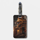 Belgische Herder Sneeuwslee Kerstdecoratie Bagagelabel (Achterkant verticaal)