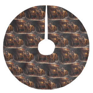 Belgische Herder Sneeuwslee Kerstdecoratie Kerstboom Rok