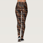 Belgische Herder Sneeuwslee Kerstdecoratie Leggings (Achterkant)