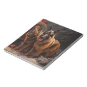 Belgische Herder Sneeuwslee Kerstdecoratie Notitieblok (Linkerzijde)