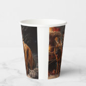 Belgische Herder Sneeuwslee Kerstdecoratie Papieren Bekers (Rechts)