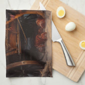 Belgische Herder Sneeuwslee Kerstdecoratie Theedoek (Quarter Fold)