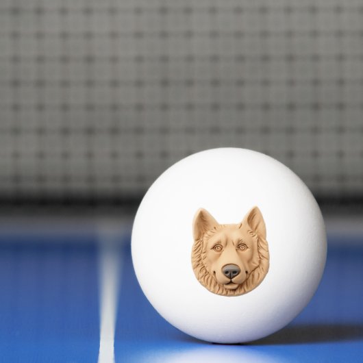 Belgische Herdershond 3D Geïnspireerd Pingpongbal (Net)