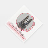 Belgische herdershond bruiloft servetten met honde (Hoek)