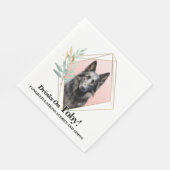 Belgische herdershond bruiloft servetten met honde (Hoek)