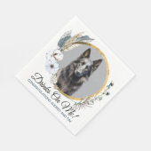 Belgische herdershond bruiloft servetten met honde (Hoek)