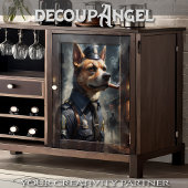Belgische herdershond - Decoupage - Tissuepapier