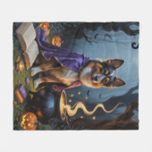 Belgische herdershond grillig Halloween schilderij Fleece Deken (Voorkant (Horizontaal))