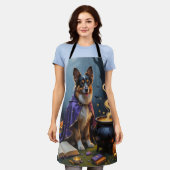 Belgische herdershond grillig Halloween schilderij Schort