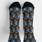 Belgische herdershond grillig Halloween schilderij Sokken (Top)