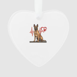 Belgische Herdershond Hartslag Poot Hart Ornament