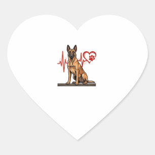 Belgische Herdershond Hartslag Poot Hart Sticker
