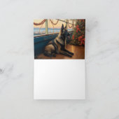 Belgische Herdershond Kerst Cruise: Pawsome Vakant Kaart (Binnen)