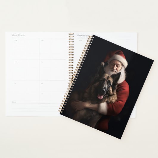 Belgische Herdershond Kerstman Festive Kerstmis Planner (Display)