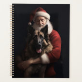 Belgische Herdershond Kerstman Festive Kerstmis Planner (Voorkant)