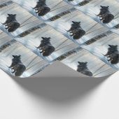 Belgische herdershond laat het sneeuwen Kerstmis Cadeaupapier (Hoek)