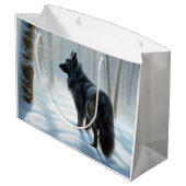 Belgische herdershond laat het sneeuwen Kerstmis Groot Cadeauzakje (Achterkant Gekanteld)