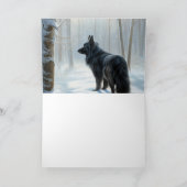 Belgische herdershond laat het sneeuwen Kerstmis Kaart (Binnen)