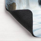 Belgische herdershond laat het sneeuwen Kerstmis Muismat (Hoek)