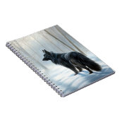 Belgische herdershond laat het sneeuwen Kerstmis Notitieboek (Rechterzijde)