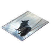 Belgische herdershond laat het sneeuwen Kerstmis Notitieboek (Linkerzijde)