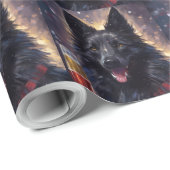 Belgische herdershond Nieuwjaar Cadeaupapier (Rol Hoek)