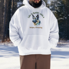 Belgische herdershond papa hond mama gewoonte hoodie