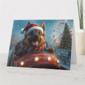 Belgische Herdershond Roller Coaster Kerstmis Kaart (Voorkant)