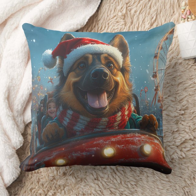 Belgische Herdershond Roller Coaster Kerstmis Kussen (Deken)