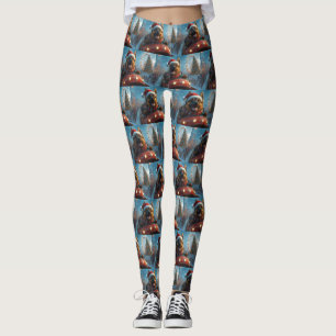 Belgische Herdershond Roller Coaster Kerstmis Leggings