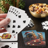 Belgische Herdershond Roller Coaster Kerstmis Pokerkaarten (Insitu)